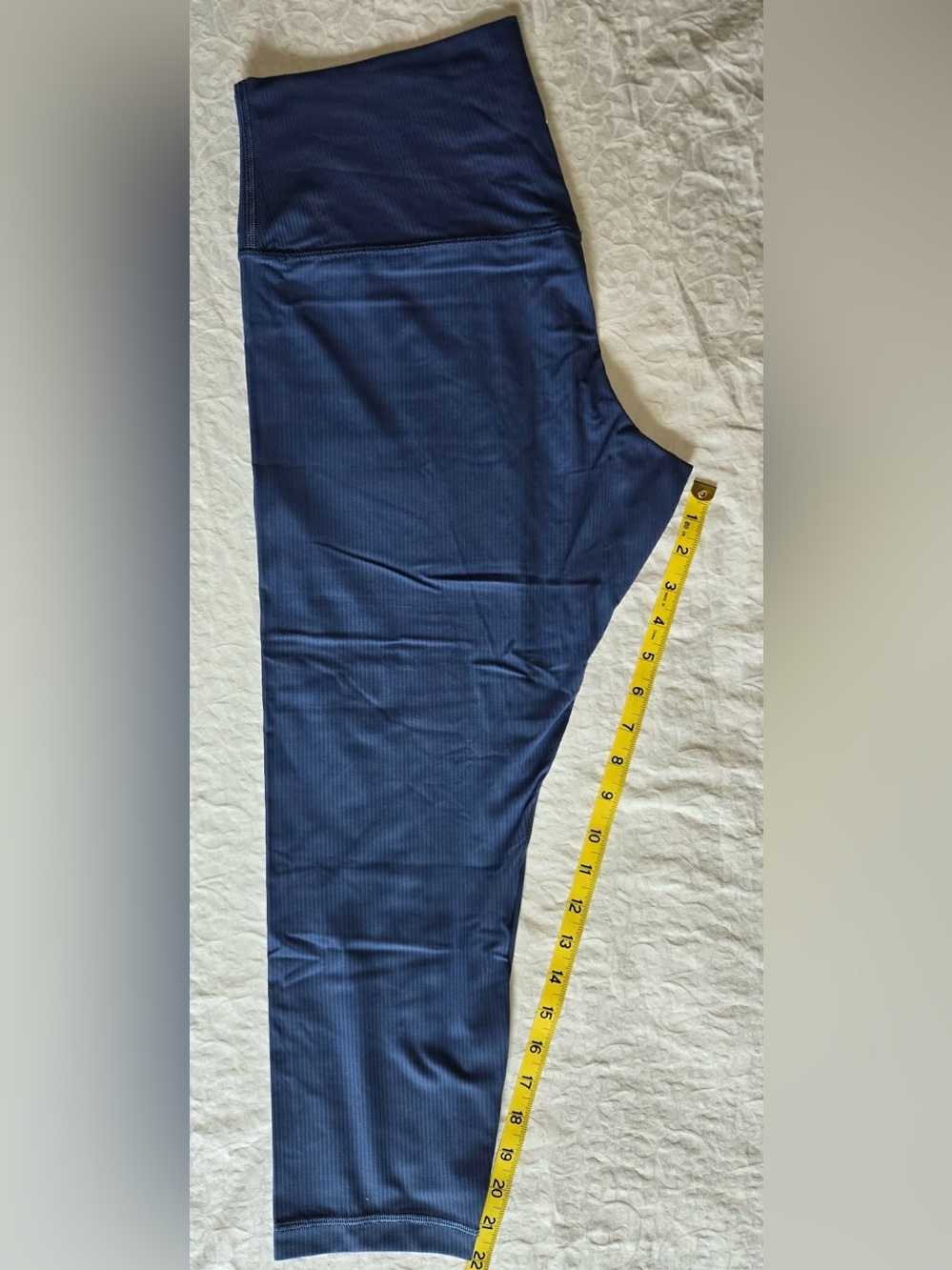 Lululemon Align Ribbed High-Rise Crop 22" in Oasis Blue Size 14 NWOT